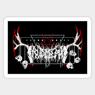 Black Metal Rudolph Magnet